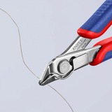 KNIPEX Electronic Super Knips 78 13 125, Elektronik-Zange grau, mit Öffnungsfeder