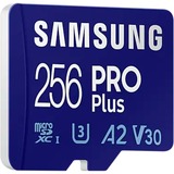 SAMSUNG PRO Plus 256 GB microSDXC (2021), Speicherkarte blau, UHS-I U3, Class 10, V30, A2
