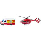 SIKU 1748 SUPER Mercedes-Benz Rettungswagen und Helikopter, Modellfahrzeug 