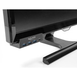 DeLOCK Externer USB 5 Gbps 4 Port Hub 3 x USB Typ-A und 1 x USB Type-C™ mit Feststellschraube, USB-Hub schwarz