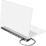 DeLOCK USB Type-C Slim Dockingstation 4K grau, HDMI / USB 3.2 Gen 1 / LAN / SD / PD 3.0