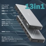 Digitus 13 Port USB-C Docking Station, Dockingstation grau/schwarz