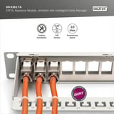 Digitus Cat.6a Keystone-Modul, geschirmt silber, 8 Stück, mit intelligentem Kabelmanager
