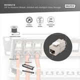 Digitus Cat.6a Keystone-Modul, geschirmt silber, 8 Stück, mit intelligentem Kabelmanager