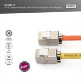 Digitus Cat.6a Keystone-Modul, geschirmt silber, 8 Stück, mit intelligentem Kabelmanager