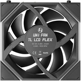 Lian Li UNI FAN TL LCD FLEX 120 Wireless, Gehäuselüfter schwarz, Reverse , 124 mm