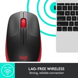 Logitech M190, Maus schwarz/rot