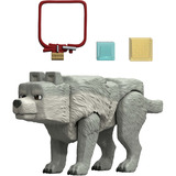 Mattel Minecraft Movie Wolf Actionfigur und Zubehör, Spielfigur Spielset mit 10 cm Figur