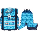 McNeill Ergo MAC Race, Schulranzen blau/dunkelblau, 4 teilig
