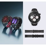Motorola moto watch ultra, Smartwatch schwarz/grau, Gun Metal, schwarzes Silikon- und Leder-Armband