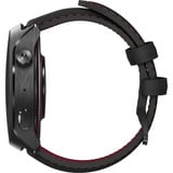 Motorola moto watch ultra, Smartwatch schwarz/grau, Gun Metal, schwarzes Silikon- und Leder-Armband