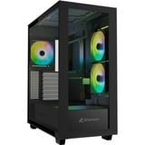 Sharkoon Rebel C60 RGB , Tower-Gehäuse schwarz, Tempered Glass