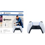 Sony DualSense Wireless-Controller + FIFA 23 Bundle, Gamepad weiß/schwarz