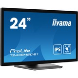 iiyama ProLite T2438MSC-B1, LED-Monitor 60.5 cm (23.8 Zoll), schwarz (matt), FullHD, IPS, Touchscreen