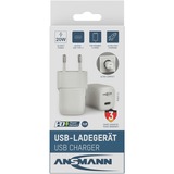 Ansmann Home Charger HC120PD-mini, 20 Watt, Ladegerät weiß, 1x USB-C, GaN, PowerDelivery, Multisafe-Technologie