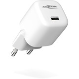 Ansmann Home Charger HC120PD-mini, 20 Watt, Ladegerät weiß, 1x USB-C, GaN, PowerDelivery, Multisafe-Technologie