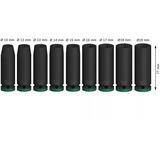 Bosch PRO Impact Steckschlüsseleinsatz-Set 1/2", 9-teilig schwarz, tief