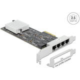 DeLOCK PCI Express x4 zu 4 x RJ45 2,5 GbE, LAN-Adapter 