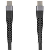 DeLOCK USB 2.0 Kabel, USB-C Stecker > USB-C Stecker mit verlängertem Knickschutz schwarz, 3 Meter, PD 3.0, Laden mit bis zu 60 Watt