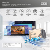 Digitus DA-71120-1 USB M.2 SSD , Laufwerksgehäuse aluminium, NVMe 10Gbps USB 3.1Gen2
