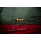 High Peak Tunnelzelt Zelt Falcon 4 grün/rot, Modell 2023, mit Vorbau für Gepäck