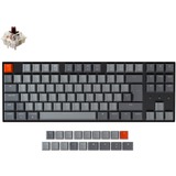 Keychron K8, Gaming-Tastatur schwarz/grau, DE-Layout, Gateron Brown, RGB