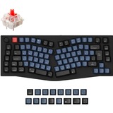 Keychron Q10, Gaming-Tastatur schwarz/blaugrau, DE-Layout, Gateron G Pro Red, Alice Layout, Hot-Swap, Aluminiumrahmen, RGB