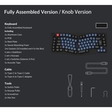 Keychron Q10, Gaming-Tastatur schwarz/blaugrau, DE-Layout, Gateron G Pro Red, Alice Layout, Hot-Swap, Aluminiumrahmen, RGB