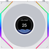 Lian Li UNI FAN TL LCD FLEX 120 Wireless, Gehäuselüfter weiß, Reverse, 3er Pack mit Controller, 124 mm