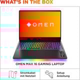 OMEN MAX 16-ah0073ng, Gaming-Notebook schwarz, Intel® Core™ Ultra 7 255HX, NVIDIA GeForce RTX 5070 Ti, 32 GB DDR5, 2 TB (2 TB SSD), Windows 11 Home
