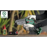 Bosch Akku-Kettensäge EasyChain 18V-15-7, 18Volt grün/schwarz, Li-Ionen Akku 2,5Ah, POWER FOR ALL ALLIANCE