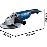 Bosch Professional Winkelschleifer GWS 24-230 P Professional blau, 2.400 Watt