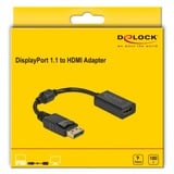 DeLOCK Adapter DisplayPort 1.1 Stecker > HDMI Buchse, passiv schwarz, 15cm