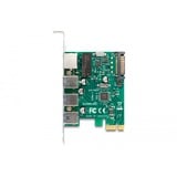 DeLOCK PCI Express x1 Karte zu 3 x USB 5 Gbps Typ-A Buchse + 1 x Gigabit LAN, Controller 