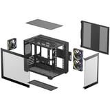 DeepCool CG330 3F, Tower-Gehäuse schwarz, Panorama-Design