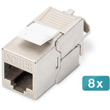 Digitus CAT 6A Keystone Modul geschirmt werkzeugfrei 8 Stk., Keystone-Modul 