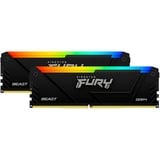 Kingston FURY DIMM 64 GB DDR4-3200 (2x 32 GB) Dual-Kit , Arbeitsspeicher schwarz, KF432C16BB2AK2/64, Beast RGB, INTEL XMP