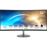 MSI PRO MP341CQDE, LED-Monitor 86.4 cm (34 Zoll), schwarz, WQHD, VA, Curved, Lautsprecher, 100Hz Panel