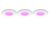 Philips HUE White & Color Ambiance Slim Einbauleuchte 90 mm, LED-Leuchte weiß, 3er-Pack