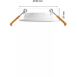 Philips HUE White & Color Ambiance Slim Einbauleuchte 90 mm, LED-Leuchte weiß, 3er-Pack