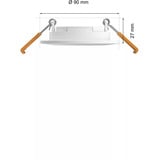 Philips Hue Hue White & Color Ambiance Slim Einbauleuchte 90 mm, LED-Leuchte weiß, 3er-Pack