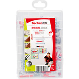 fischer Profi-Box DuoLine + Schraube , Dübel hellgrau/rot, 91-teilig, mit Schrauben