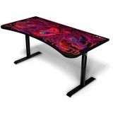 Arozzi Arena Gaming-Tisch, Crawling Chaos schwarz/violett, vollflächiges Mikrofaser-Mauspad