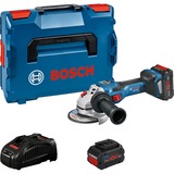 Bosch Akku-Winkelschleifer BITURBO GWS 18V-15 SC Professional blau/schwarz, 2x Akku ProCORE18V 5,5Ah, Bluetooth Modul, in L-BOXX