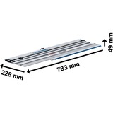 Bosch Professional Führungsschiene FSN 440 X silber, für Kreissäge GX