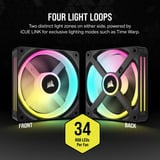 Corsair iCUE LINK QX120 RGB 120mm Generalüberholt, Gehäuselüfter schwarz, 120 mm