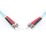 Digitus LWL Patchkabel, Duplex, ST > ST Stecker, Multimode OM3 türkis, 10 Meter