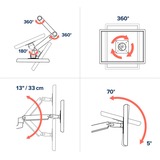 Ergotron LX Monitor Arm, Monitorhalterung schwarz