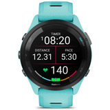 Garmin Forerunner 265, Smartwatch türkis/schwarz, 46 mm, Silikon-Armband