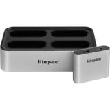 Kingston Workflow Station Dock + USB miniHub, Dockingstation silber/schwarz